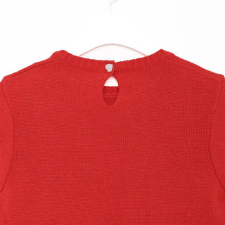 Heart Button Cap Sleeve Knit