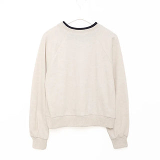 Two-tone neckline sweatshirt