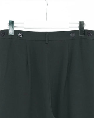 High-waisted, pleated long wide slacks