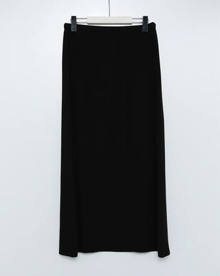A-line ribbed long skirt