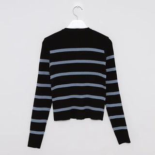 Striped Round Cardigan