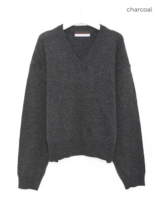 Lambswool V-neck knit