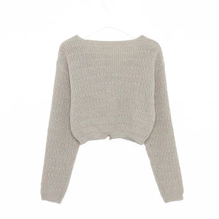 Ribbon Cropped Cardigan