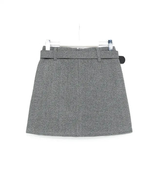 Belted mini skirt