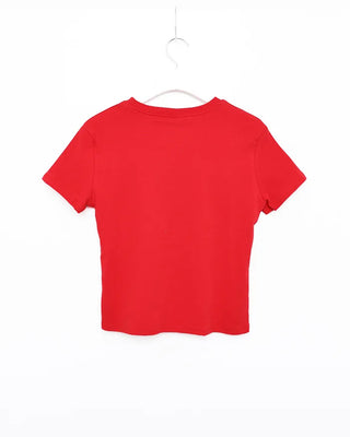 Lettering Cropped Short Sleeve T-Shirt