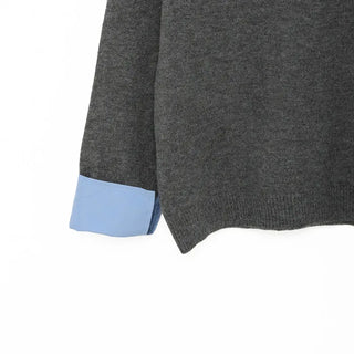 Shirt-layered knit