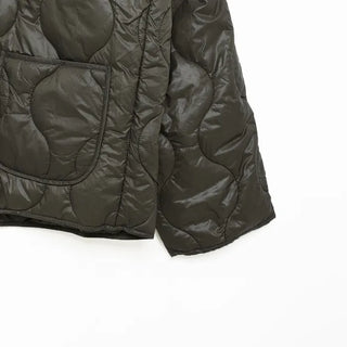 (Unisex) Quilted Button Jacket