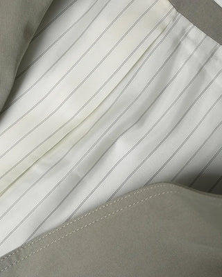 Striped Lined Single Trench Long Coat