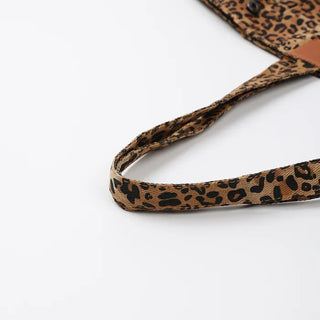 (Unisex) Leopard Big Canvas Shoulder Bag