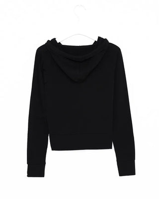 Two-pocket hooded cardigan