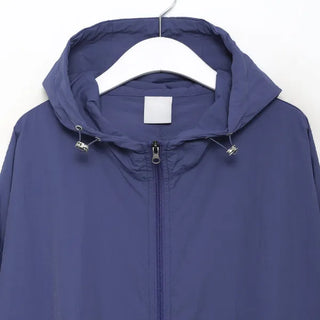 (Unisex) Nylon Hooded Zip-Up