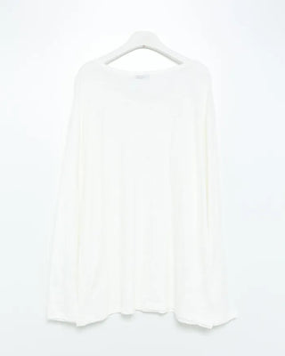 Sheer Oversized U-Neck Long-Sleeve T-Shirt