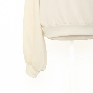 Cropped off-shoulder sweatshirt