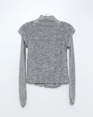 See-through T-shirt & knit set