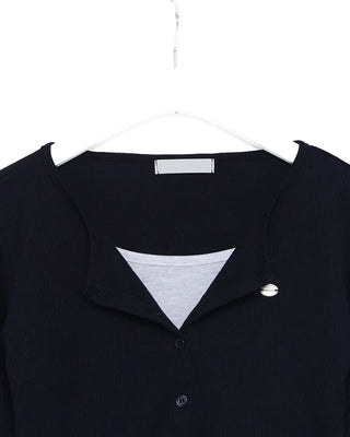 Layered pendant point cardigan