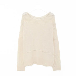 Boat neck sheer knit