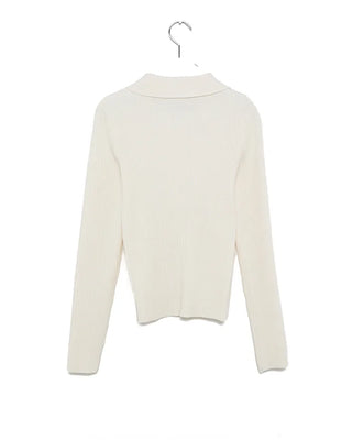 Ribbed collar knit