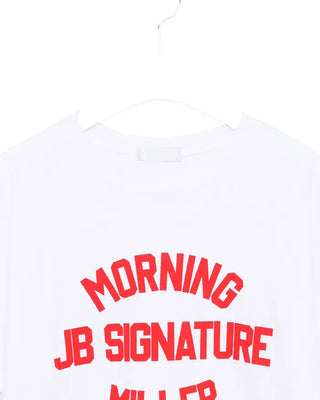 morning lettering half-sleeve T-shirt