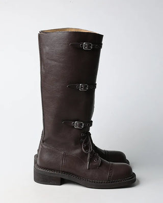 Lace-up Tanker Long Boots
