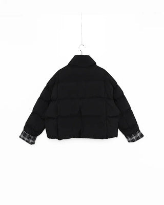 Checked two-tone down jacket