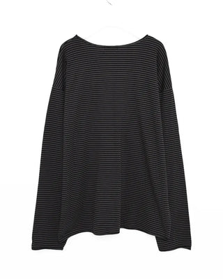 Striped round long-sleeved T-shirt