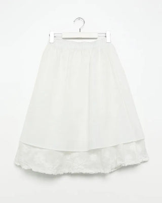Flower lace midi skirt