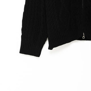 (Unisex) Double Zip-Up Fisherman Knit