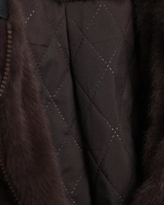 Leather collar fur jacket