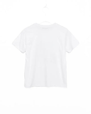 Multi-dot flower lettering half T-shirt