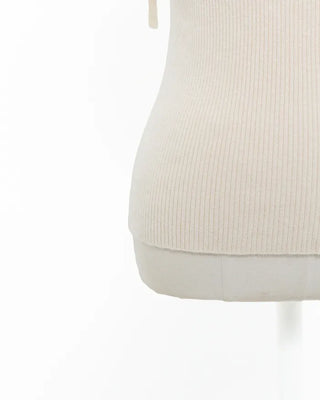 Asymmetrical Ribbon One-Shoulder Knit