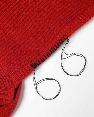 Stitch detail knit balaclava
