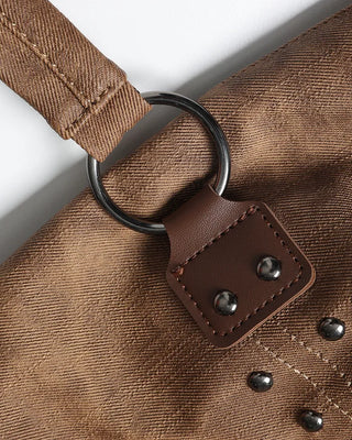 Double Studded Vintage Leather Tote Bag