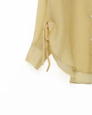 See-through side ribbon shirt
