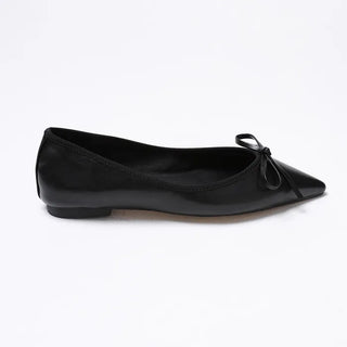 Ribbon integrated toe flat shoes