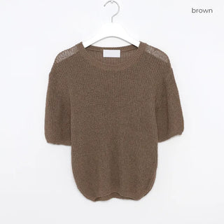 Round neck short-sleeved knit