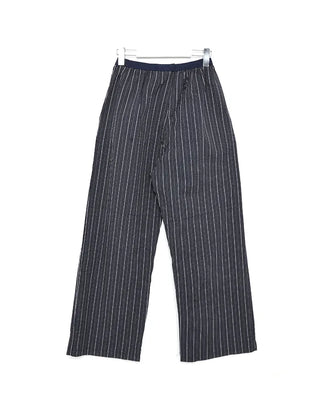 Loose-fit striped banding pants