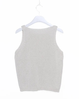 Linen knit sleeveless top