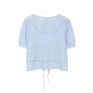 Ribbon layered blouse