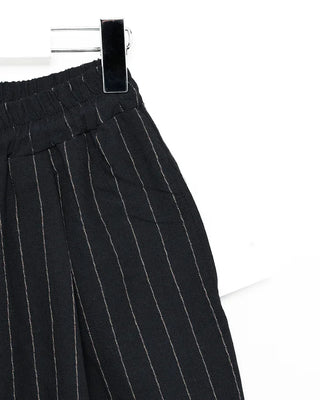 Striped wide banding pants