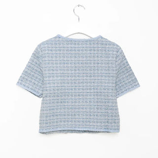 Tweed short-sleeved jacket