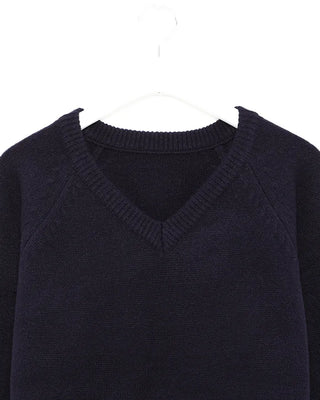 (Unisex) V-neck basic knit