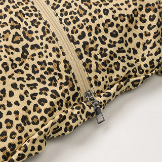 Big leopard print shoulder bag