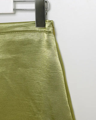 Satin mini skirt