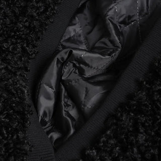 V-neck boa jacket