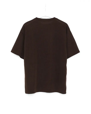 (Unisex) Marker Lettering Knit Half T-Shirt