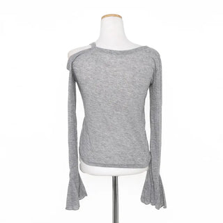 Asymmetrical Shirring T-Shirt