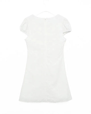 Ribbon puff mini dress