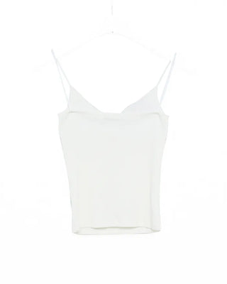 Shirred strap bra top