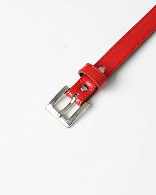 Silver buckle belt