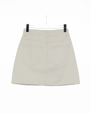 Basic cotton mini skirt